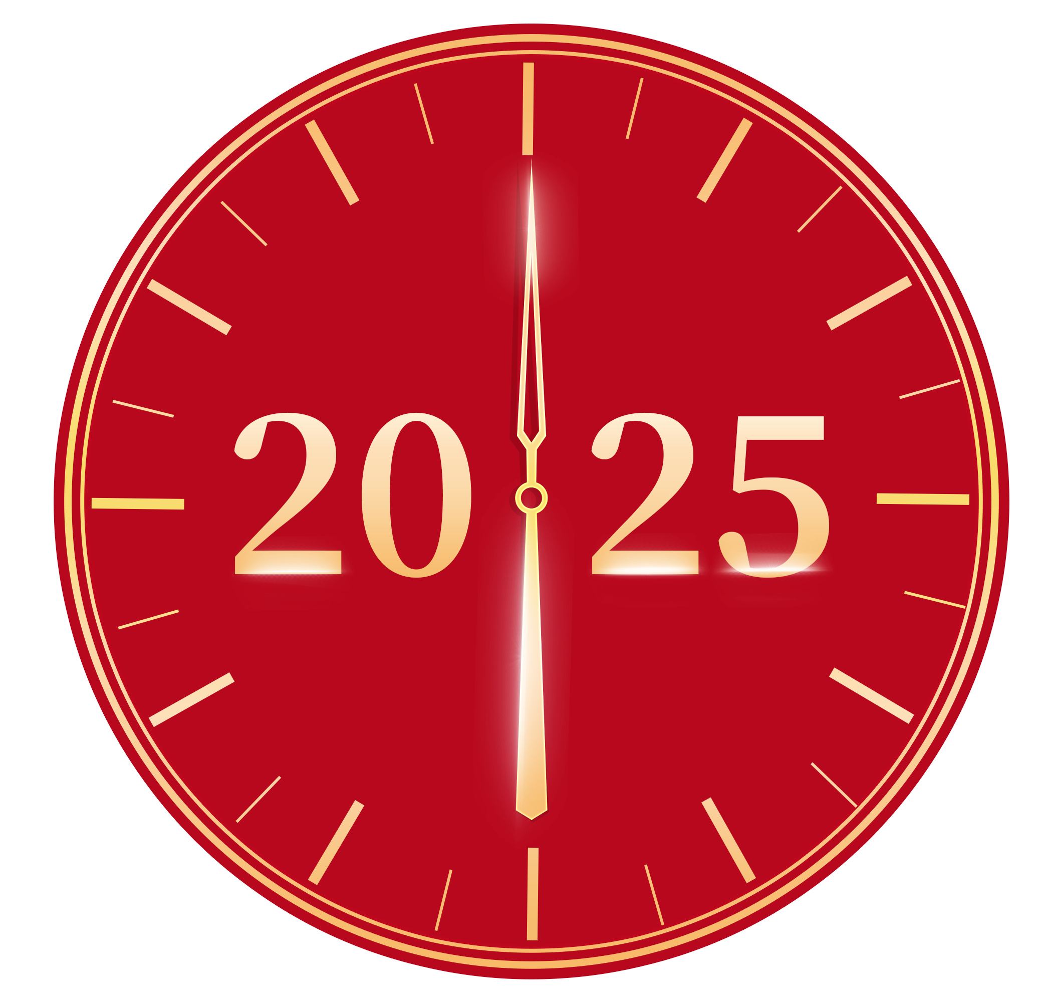 千庫網_紅金色仿真鐘表2025時鐘元旦新年_元素編號14653045 千庫網_紅金色仿真鐘表2025時鐘元旦新年_元素編號14653045