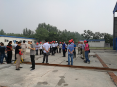 S102項目指揮部來我公司張店梁場召開現場會議